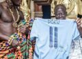 Manchester City winger Jeremy Doku visits Otumfuo Osei II at Manhyia Palace