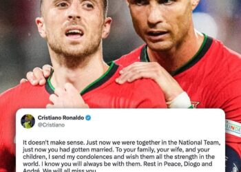 Ronaldo and Football Stars Unite in Emotional Tribute to Late Diogo Jota