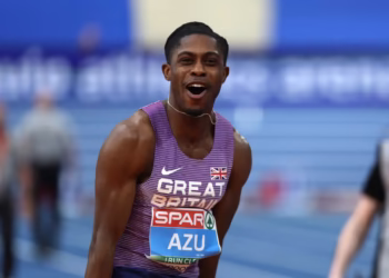 Jeremiah Azu Blazes to 60m Gold at European Indoor Championships