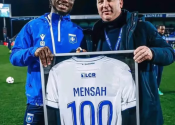 Gideon Mensah Reaches 100 Appearances for Auxerre