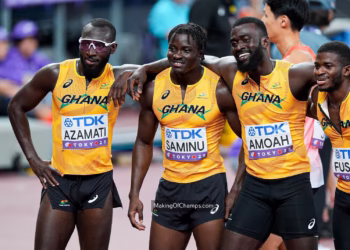 Social Media Buzzes After Ghana’s Impressive Fourth-Place Finish in 4x100m Final
